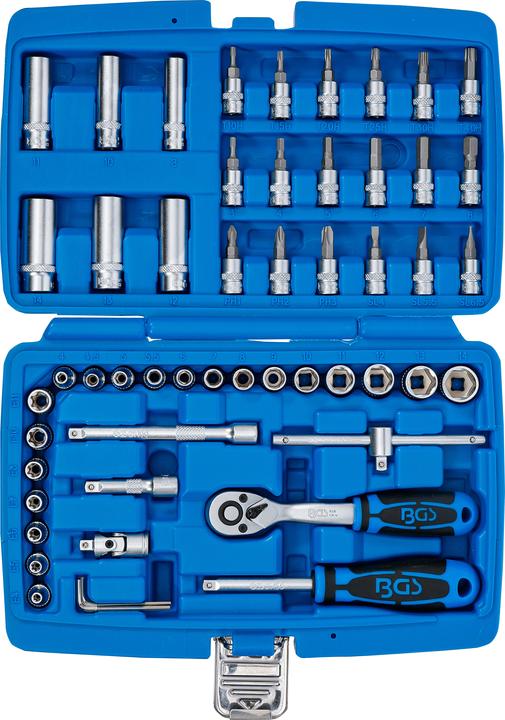 Actual product image BGS Socket Set | 6.3 mm (1/4") Drive | 53 pcs.