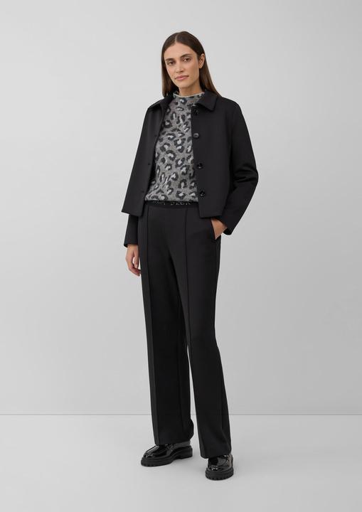 Produktbild s.Oliver Strickpullover Relaxed-Fit-Pullover aus Alpaka-Wollmix mit Leo-Print (34)