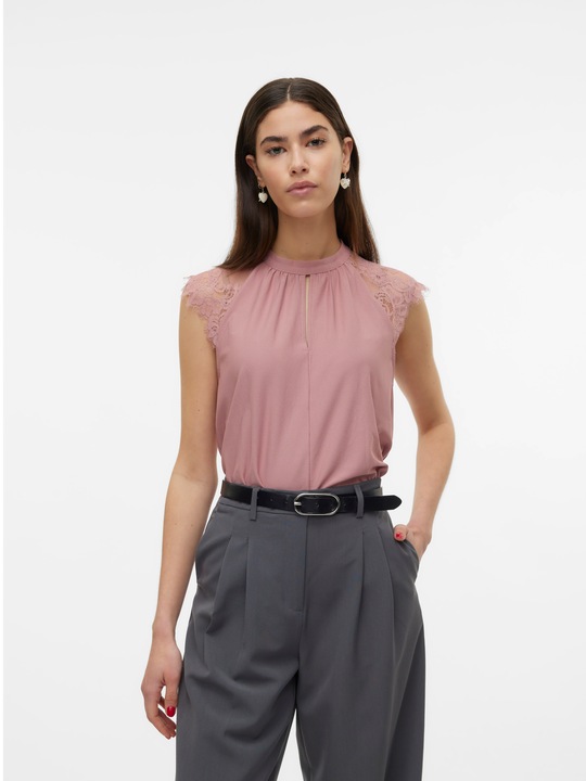 Image du produit Vero Moda Vmmilla Sl Lace Tee Ga (XL)