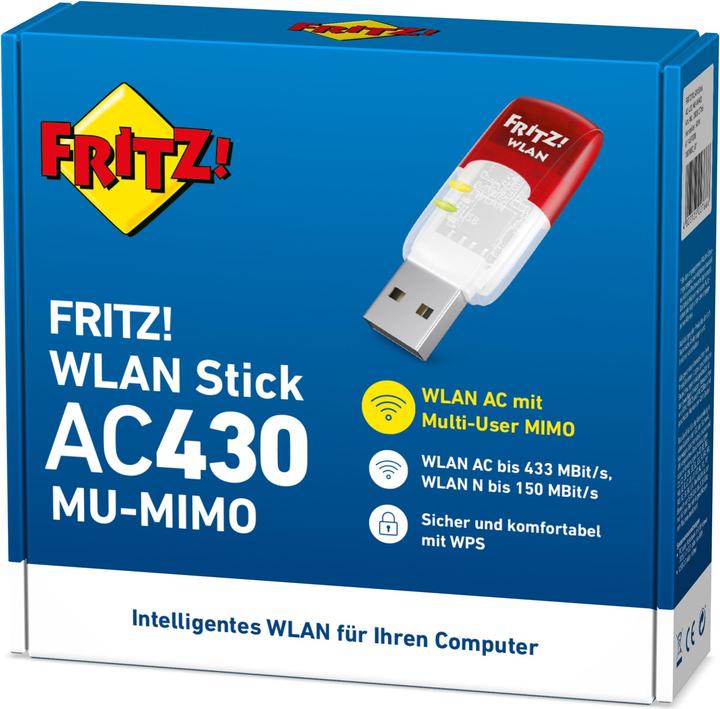 Produktbild FRITZ! WLAN Stick AC 430 Mu-Mimo International (USB 2.0)