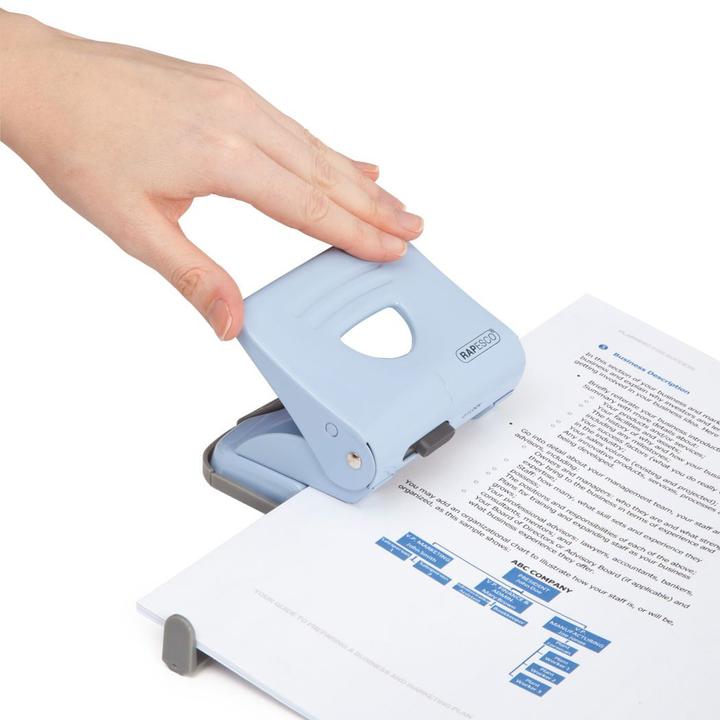 Image du produit Rapesco 1359 825 (2 fois) Perforation métallique - 25 feuilles - bleu clair