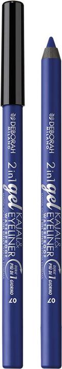 Produktbild Deborah Milano Milano Kajal 2-in-1 Eyeliner and Waterproof Eyeliner 07 Blue 1.21g (07 Blue)