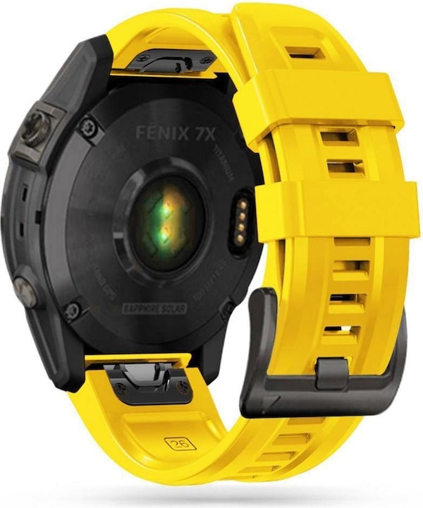 Immagine prodotto Garmin Cinturino per orologio intelligente Fenix 5/6/6Pro/7, colore giallo (22 mm, Materiale sintetico, Vari)