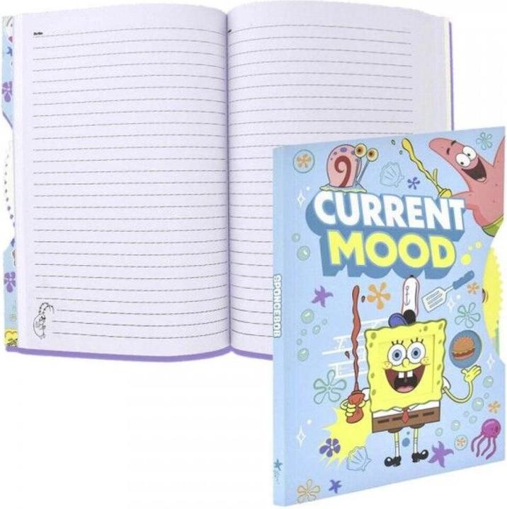 Actual product image Blue Sky Bob l'éponge bloc-notes (carton de 6) (A5, Lined, Hardcover)