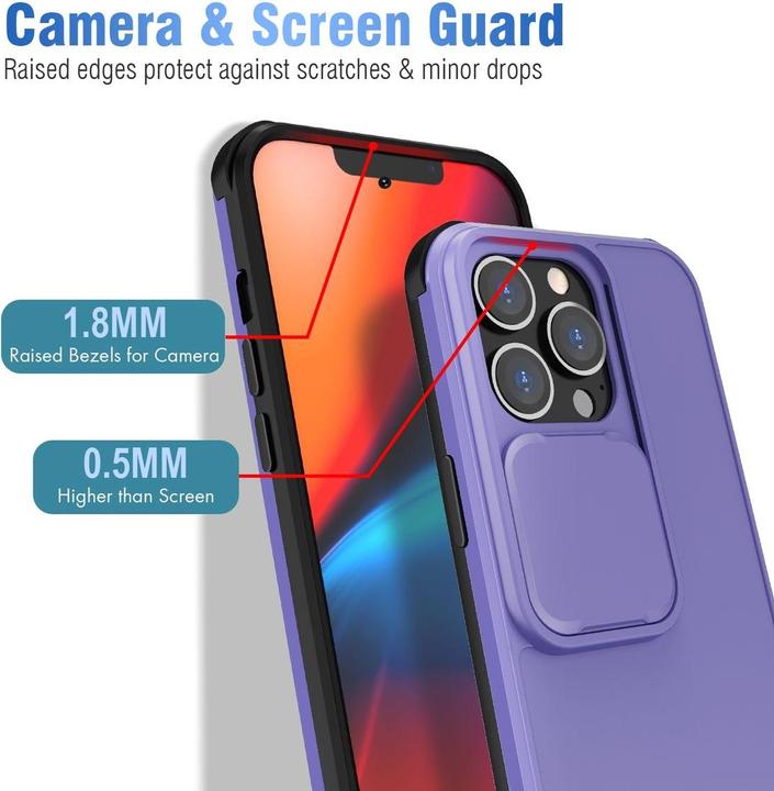 Produktbild König Design Hülle Handy Schutz für Apple iPhone 13 Pro Max Case Cover Tasche Etuis Violett (Apple iPhone 13 Pro Max)