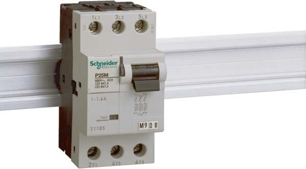 Image du produit Schneider Electric Disjoncteur moteur P25M, 3P, 4A, protection 21107