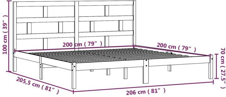 Image du produit vidaXL Bettrahmen (200 x 200 cm)