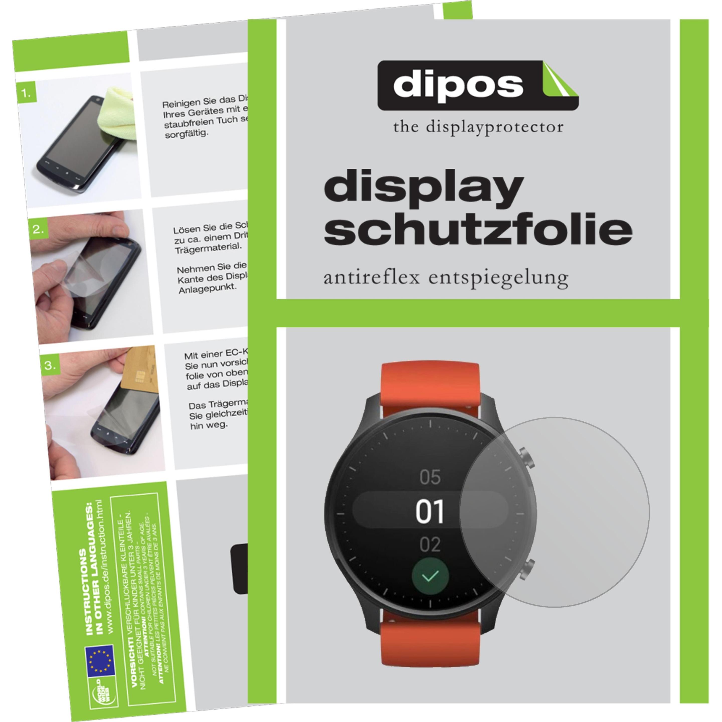 Dipos Displayschutzfolie Antireflex, Smartwatch Schutzfolie, Transparent
