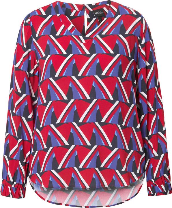 Image du produit Ulla Popken Blouse imprimé graphique, décolleté en V et manches 3/4 (50, 52)