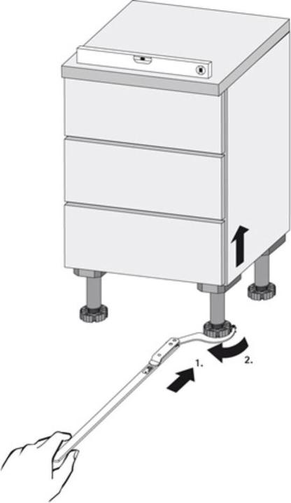 Produktbild Hettich Sockelverstellwerkzeug Metall bis 300 kg (1 Stk.)