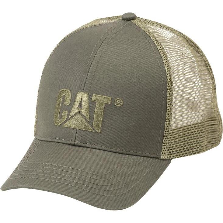 Cat, Herren, Cap, Raised Logo Mesh, Grün, (One Size)