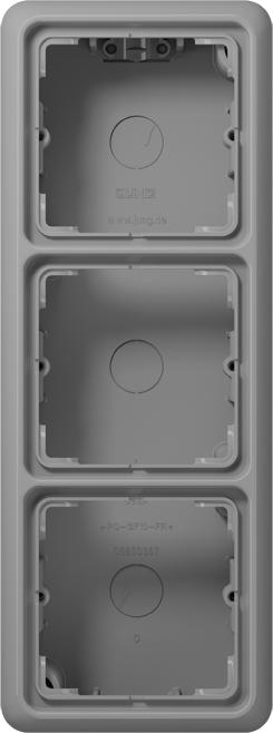 Actual product image JUNG Surface-mounted housing 3f Kst gr CD / CD 500 Surface-mounted CD583AGR