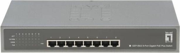Image du produit LevelOne Level One GEP-0822 : commutateur PoE 8 ports (8 ports)