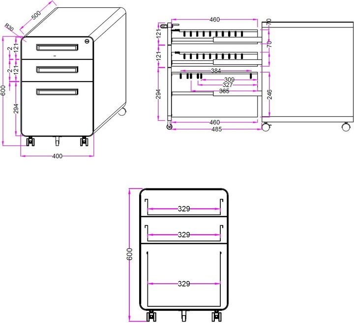 Produktbild Hjh Office Color Plus I (60.5 x 40.5 x 50 cm)
