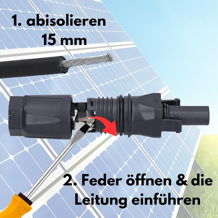 Produktbild Kalitec Phoenix Contact Sunclix Solarstecker 1 Paar I Phoenix Solar Set I Schwarz I Sunclix Steckverbinder I (Solarstecker)