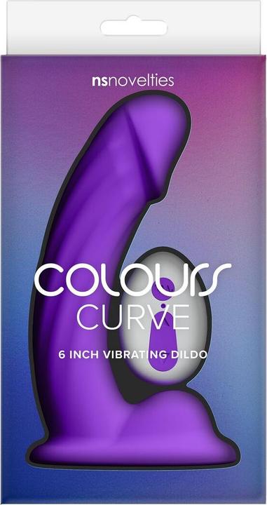 Actual product image NS Novelties Colours Curve Vibrating 6 Inch Dildo Purple