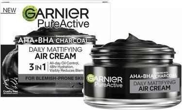 Actual product image Garnier Pure Active Aha Bha Charcoal Daily Mattifying Air Cream 50Ml (50 ml)