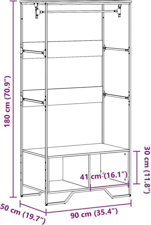 Actual product image VidaXL Coat rack