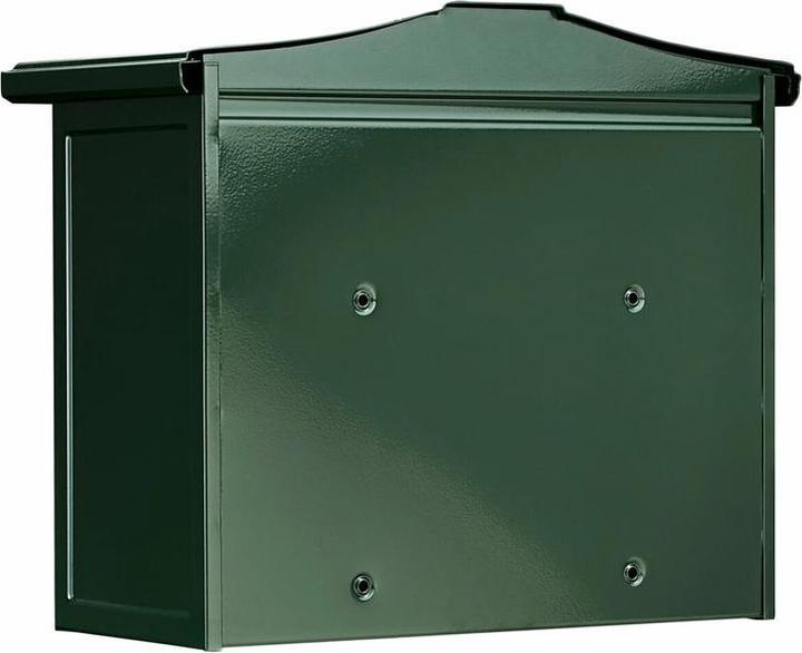 Actual product image Burg Wächter Galvanised steel letter box WxHxD 410/205/345 mm Copenhagen 882 green