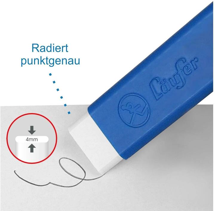 Actual product image Läufer L "ufer Plastic Eraser Pocket 2, blue