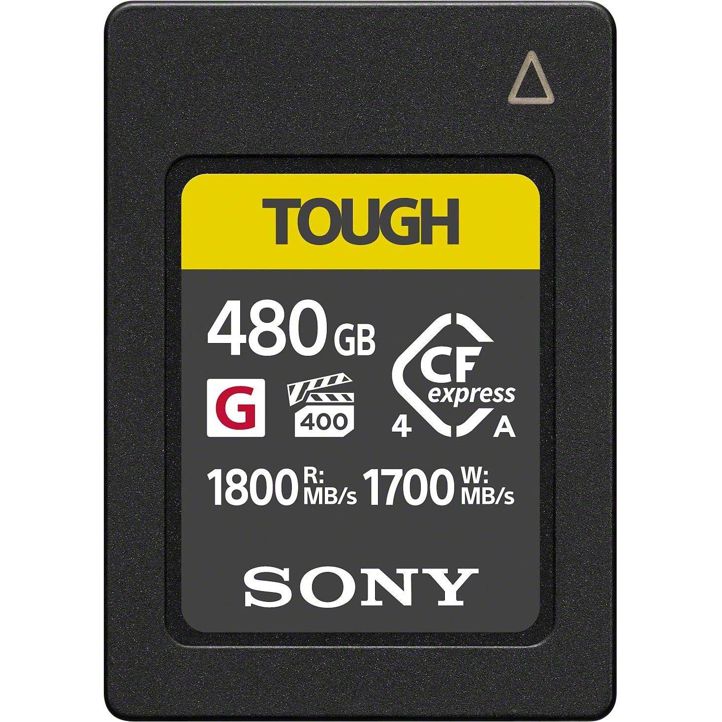 Sony CFexpress Typ-A 480GB Tough 4.0 (480 GB, CFexpress Typ A), Speicherkarte, Schwarz