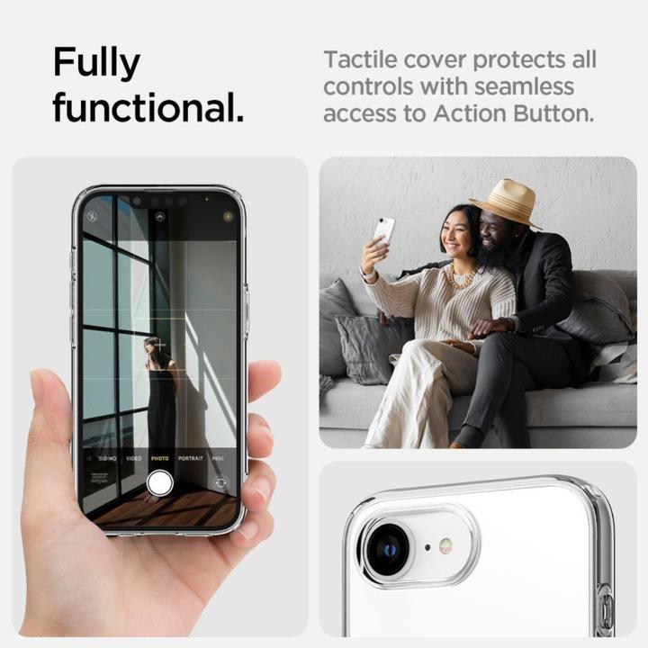 Actual product image Spigen Liquid Crystal MagFit TPU Back Cover Durchsichtig Apple iPhone 16e (Apple iPhone 16e)