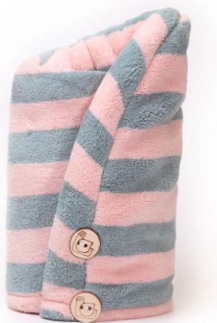 Immagine prodotto Nacomi Fidati di mia sorella - Asciugamano per capelli in microfibra rosa-grigio