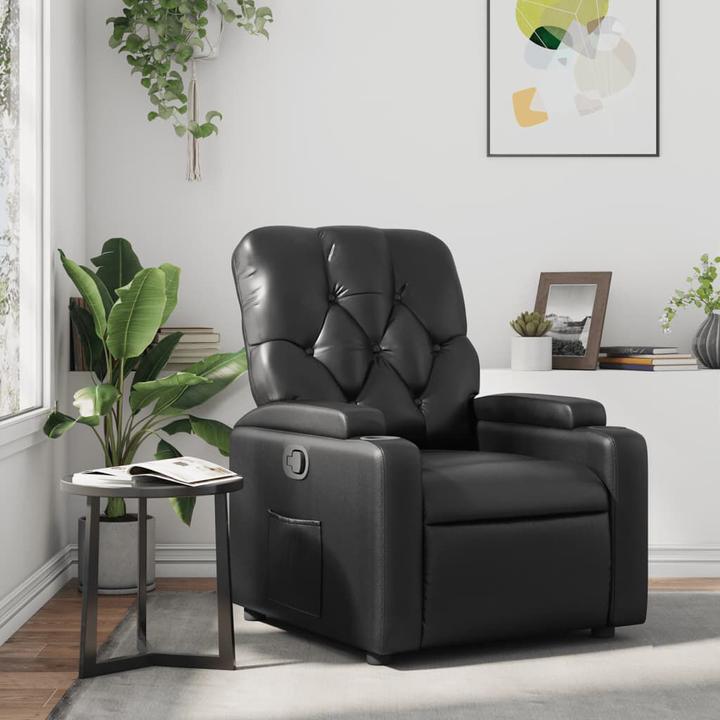 Produktbild VidaXL Relaxsessel Schwarz Kunstleder,Farbe: Schwarz,Material