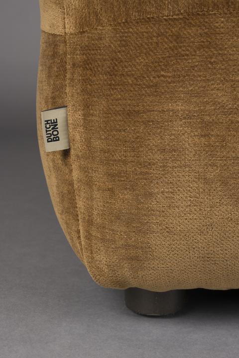 Produktbild Dutchbone Hocker Hackman Velours Cognac
