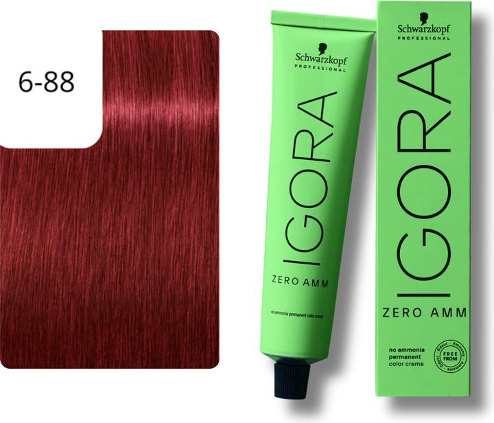 Produktbild Schwarzkopf Igora Zero AMM - 6-88 Dunkelblond Rot Extra (6-88 Dunkelblond Rot Extra)