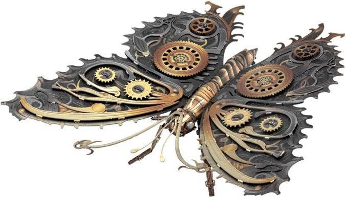 Produktbild Metal Earth Steampunk Schmetterling (farbiges Modell) ME1021