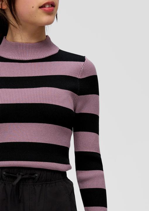 Produktbild s.Oliver Strickpullover Rippstrickpullover mit Schlitz am Ärmel (146, 152)