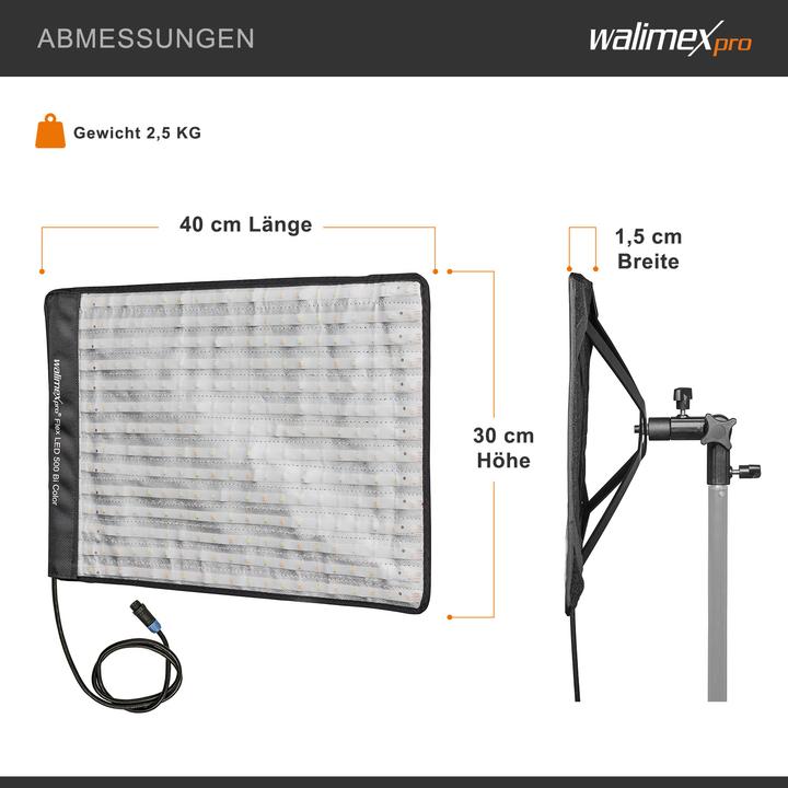 Produktbild Walimex pro Flex LED 500 Bi Color Leuchtmatte inkl. Softbox 50W Flächenleuchte (Flächenleuchte)