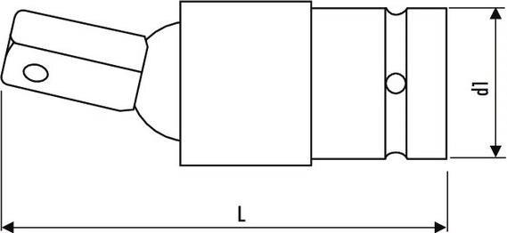 Produktbild Facom Tona Expert 1/2 "60 mm smūginis rutulinis šarnyras (E113620) (60 mm)