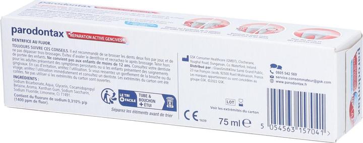 Image du produit Parodontax Gencives réparation active (75 ml)