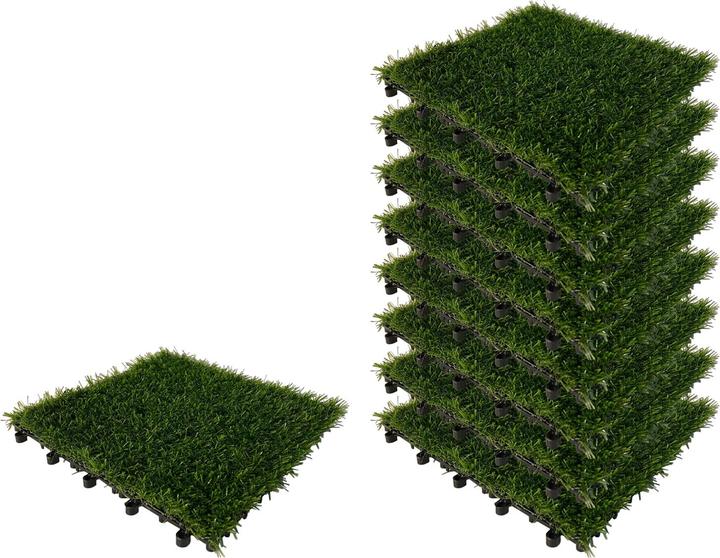 Produktbild HTI-Living Kunstrasenplatte 9-teilig Nessa Klick (9x, 30 x 30 cm)