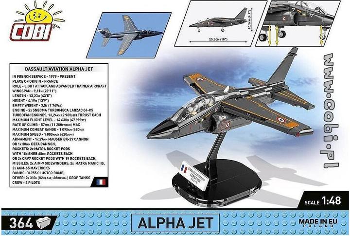 Actual product image Cobi Armed Forces 5842 - Alpha Jet French Air Force, 364 bricks