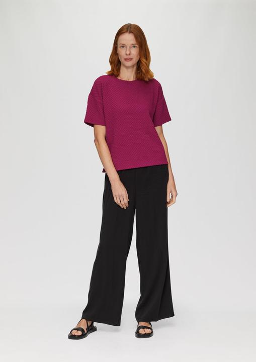 Produktbild S.Oliver Sweatshirt Sweatshirt mit Rundhalsausschnitt und strukturierter Oberfläche (48)