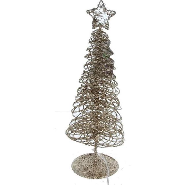 MICA Living, Weihnachtsbeleuchtung, Baum gold mit LED - ca. 30 cm