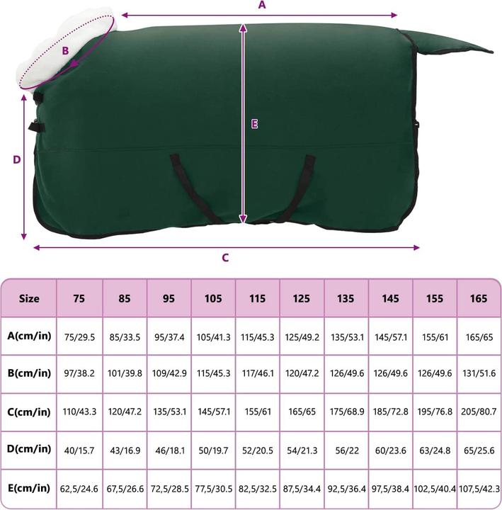 Immagine prodotto vidaXL Pferdedecke (135 cm)