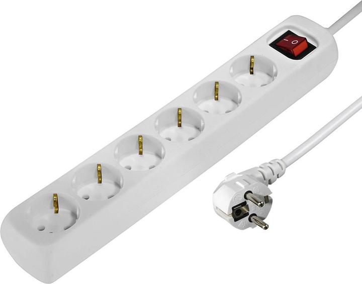 Actual product image Hama Distribution Panel 6-Way 45° with Switch (6x, 1.40 m)