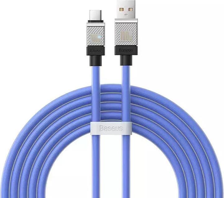 Actual product image Baseus Cable USB do USB-C CoolPlay 100W 2m (blue) (2 m, USB 1.0, 100 W)