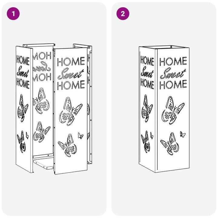 Immagine prodotto vidaXL Portaombrelli Rosa Metallo Medio Intarsi decorativi