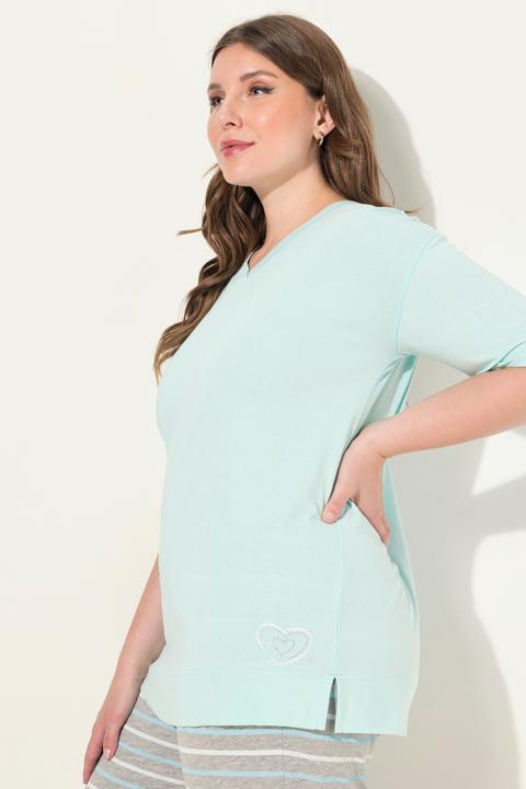 Immagine prodotto Ulla Popken Pigiama con cuori, scollo a V e mezze maniche (42, 44)