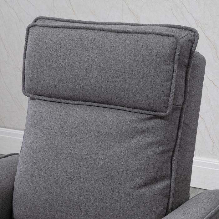 Produktbild Swisshandel24 Aufstehsessel Fernsehsessel, elektrische Aufstehhilfe, Liegefunktion, Leinen-Touch, Stahl, Grau, 86x