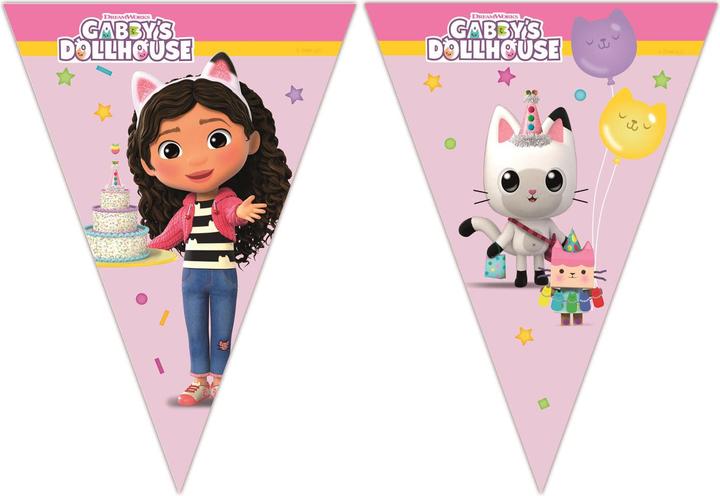 Immagine prodotto Gabby's Dollhouse Catena di gagliardetti di carta, 2 metri. (1 pz.)