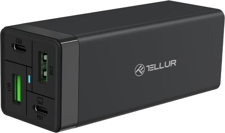 Actual product image Tellur AC charger PDHC2 65W (2xPD2xQC3.0) EU, UK, US black (65 W, 4 ports)