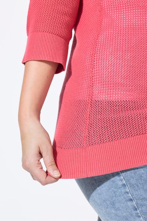Produktbild Ulla Popken Pullover, U-Boot-Ausschnitt, 3/4-Arm (46, 48)