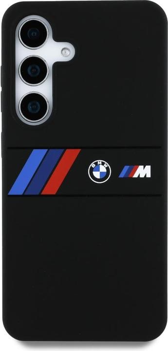 Produktbild BMW Silicone Middle Tricolor Stripes MagSafe Case for Samsung Galaxy S25 - Black (Samsung Galaxy S25)