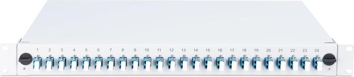 Produktbild Digitus Ausziehbare Glasfaser - Spleissbox 1U Equipped 24xLC duplex inkl. M 25 Schraube Spleisskassette F...